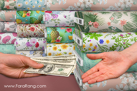 محاسبه قیمت تمام شده چاپ پارچه و روسری